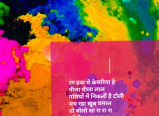 रंग हवा में केसरिया है नीला पीला लाल